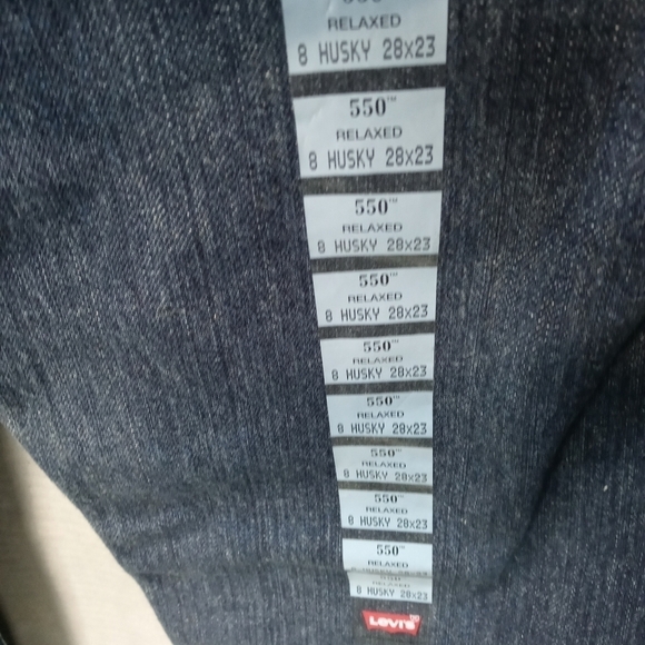 Levi's 550 Boys Jeans Relaxed Fit Tapered Leg adjustable waistband Kids size 8 H - Picture 5 of 7